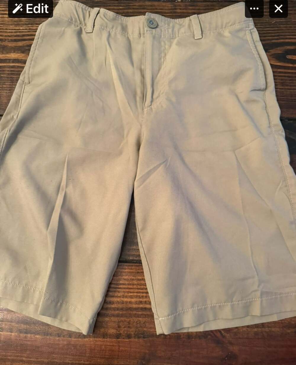 UNDER ARMOUR Youth Large Khaki Performance Shorts